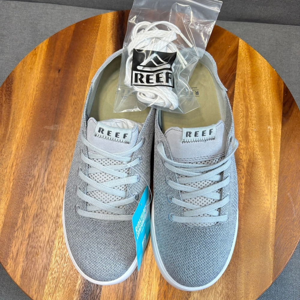 REEF Swellsole Neptune Grey Knit Casual Sneakers, mens 9.5 - Picture 8 of 8